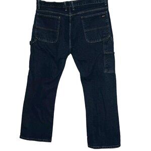 Dickies Carpenter Jeans Men 40x30 Dark Wash Blue Denim Pants Workwear EUC